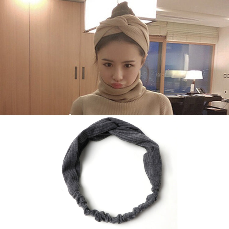 5 PCS Women Temperament Knitting Cross Shape Hair Band
