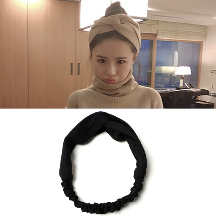 5 PCS Women Temperament Knitting Cross Shape Hair Band