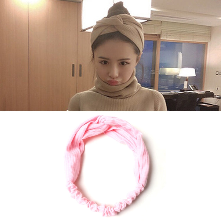 5 PCS Women Temperament Knitting Cross Shape Hair Band