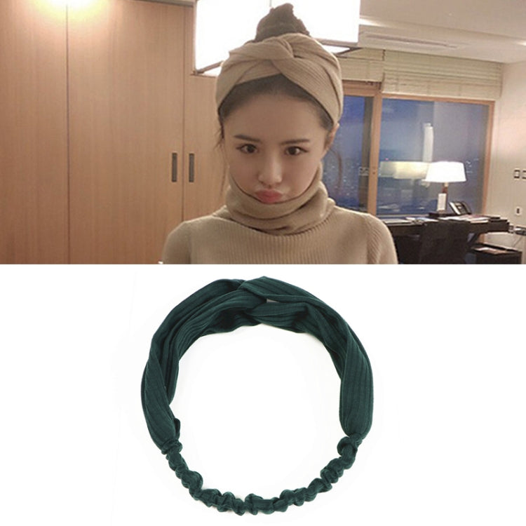5 PCS Women Temperament Knitting Cross Shape Hair Band