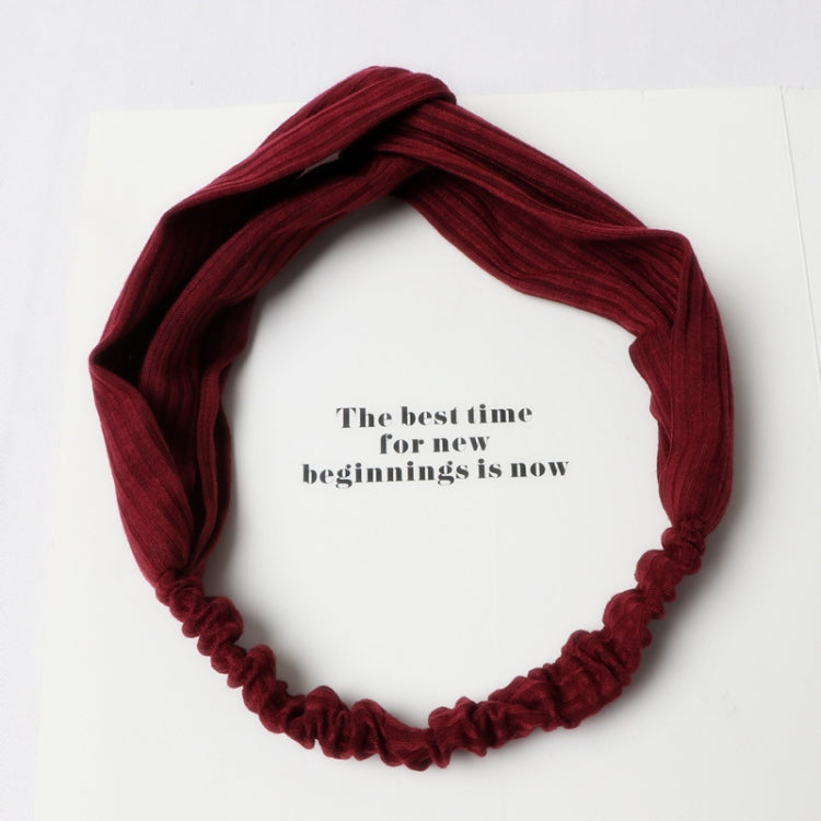 5 PCS Women Temperament Knitting Cross Shape Hair Band