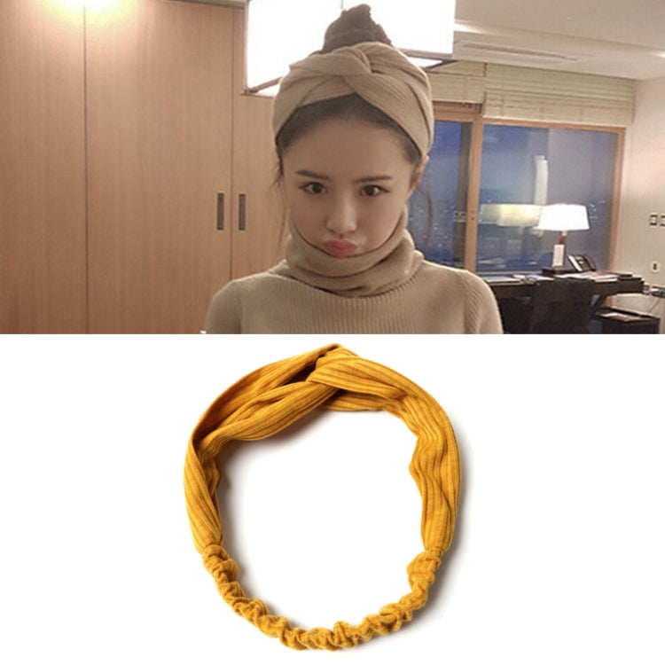 5 PCS Women Temperament Knitting Cross Shape Hair Band