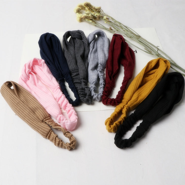 5 PCS Women Temperament Knitting Cross Shape Hair Band