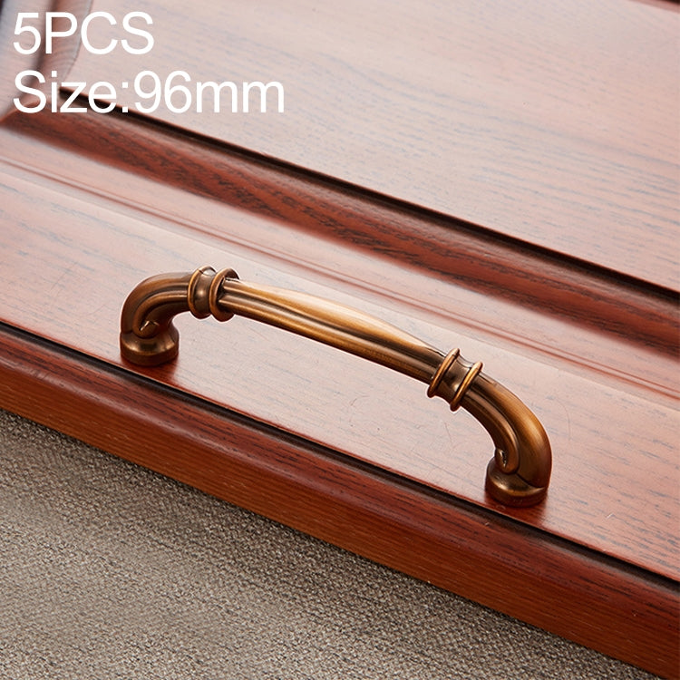 5 PCS 6569-96 Coffee Peach Wood Drawer Cabinet Door Handle