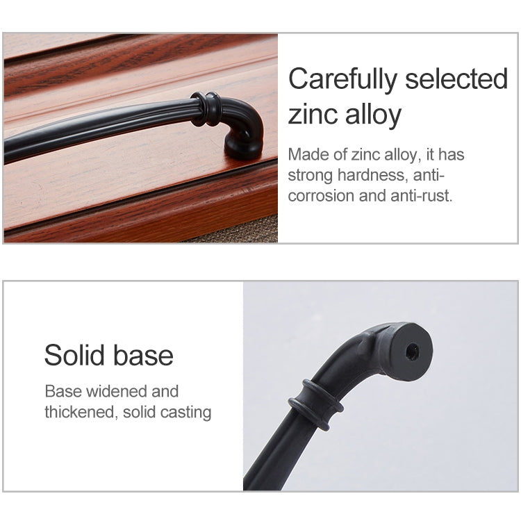 3 PCS 6569-128 Black Red Ancient Peach Wood Drawer Cabinet Door Handle