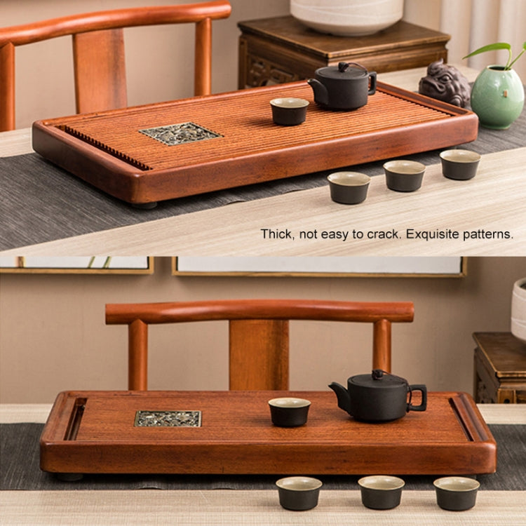 Household Rosewood Rectangle Tea Tray Tea Table, Feel Just Like A Fish in Water, M, Size: 70x36x5cm