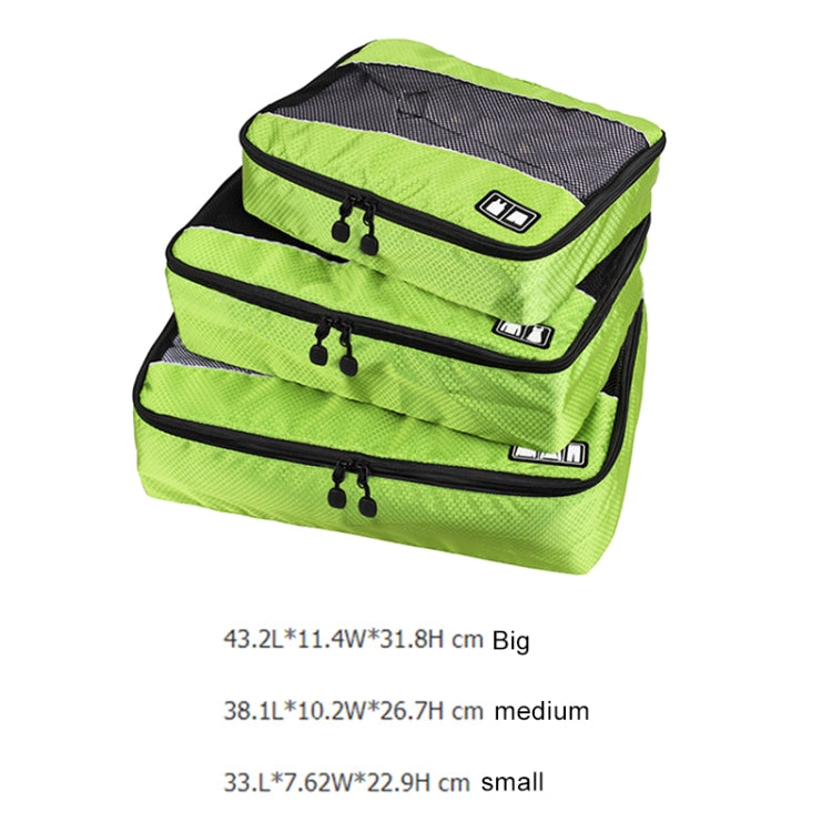 3 PCS / Sets Multi-function Football Texture 210D Polyester Waterproof Travel Clothes Underwear Storage Bag
