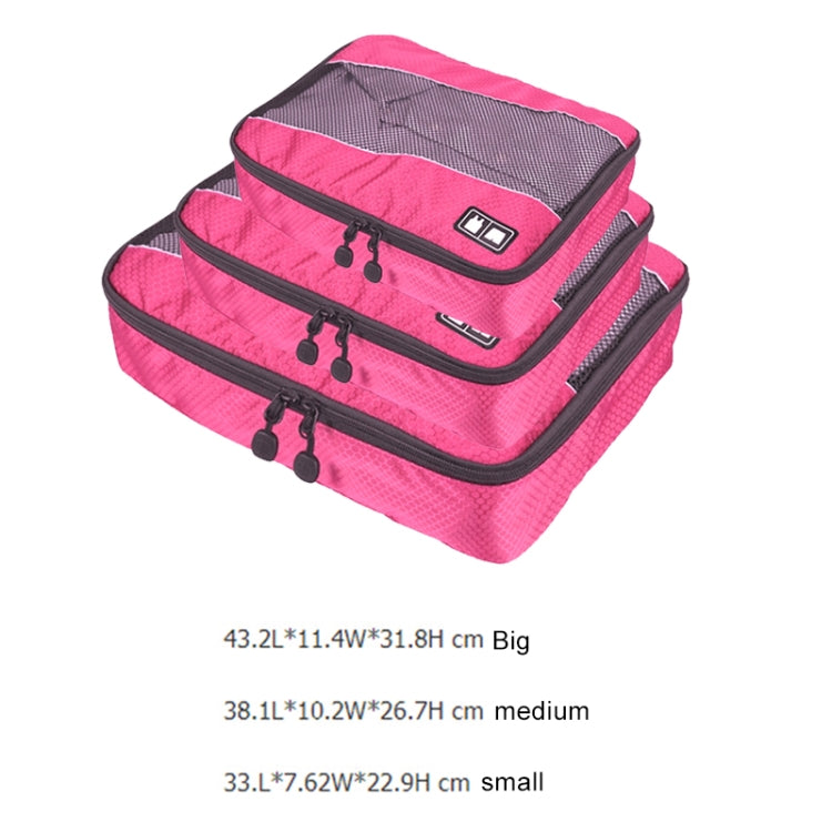 3 PCS / Sets Multi-function Football Texture 210D Polyester Waterproof Travel Clothes Underwear Storage Bag