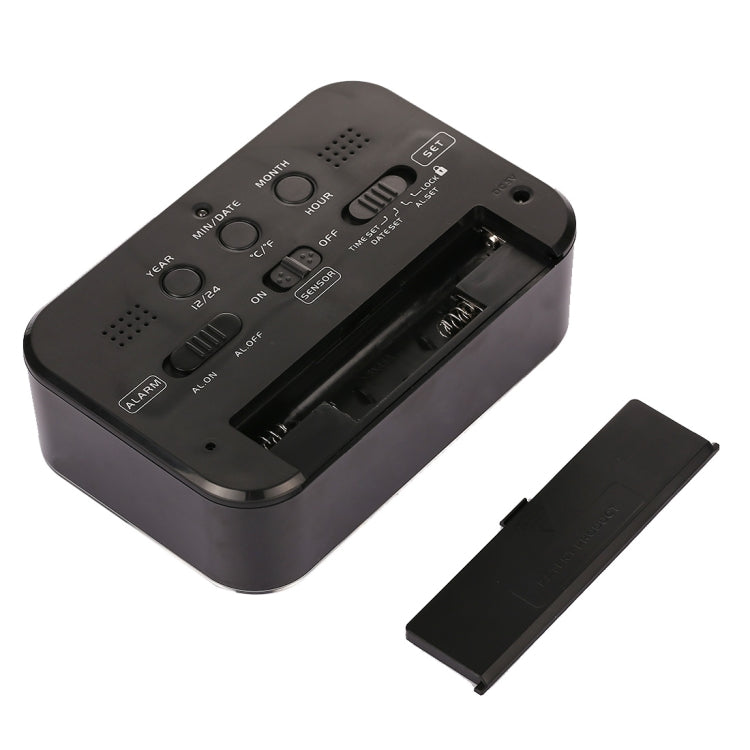 Multi-functional Large Screen Smart Light LCD Alarm Clock with Time & Date & 12/24 Hours Setting