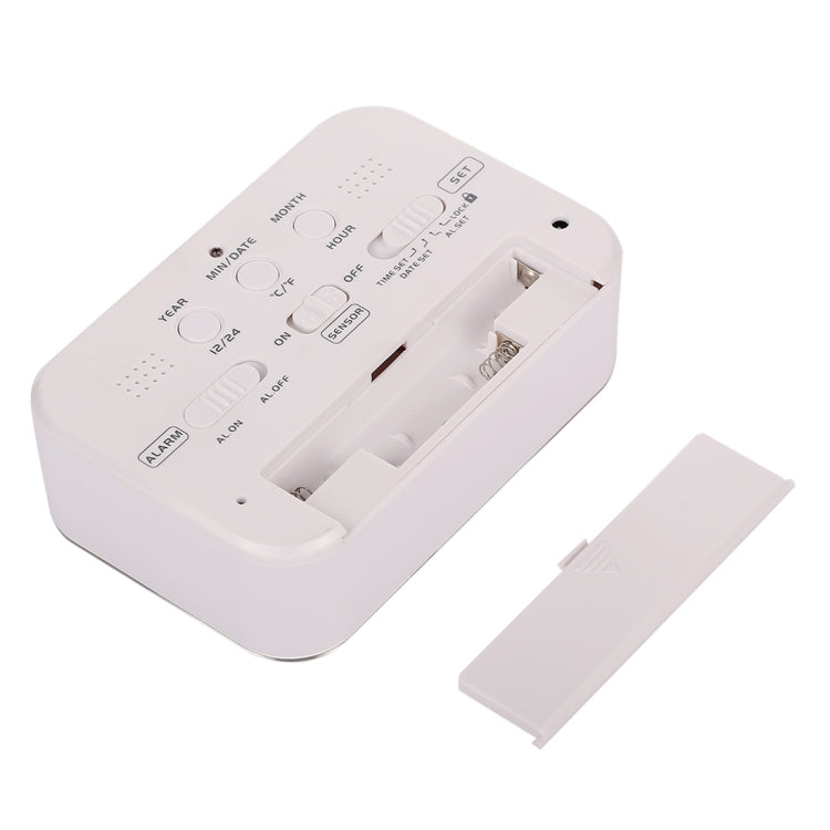 Multi-functional Large Screen Smart Light LCD Alarm Clock with Time & Date & 12/24 Hours Setting