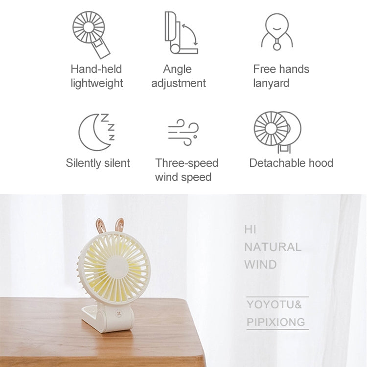 CYKE Portable Foldable Mini USB Charging Mute Electric Fan, with 3 Speed Control