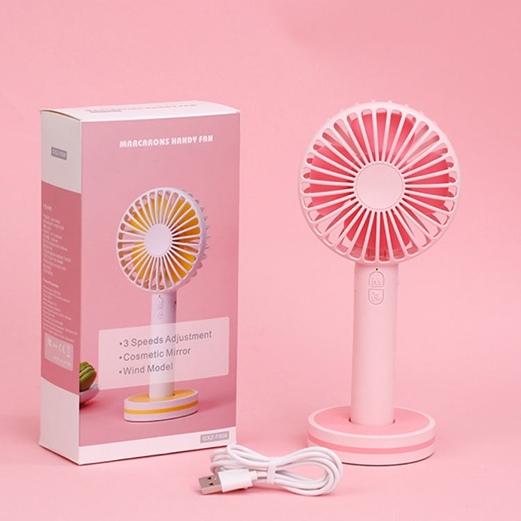 Portable Macaron Mute Handheld Fan 3 Speed USB Charging