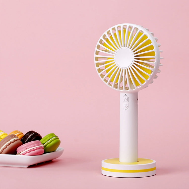 Portable Macaron Mute Handheld Fan 3 Speed USB Charging
