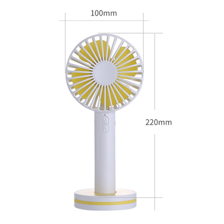 Portable Macaron Mute Handheld Fan 3 Speed USB Charging