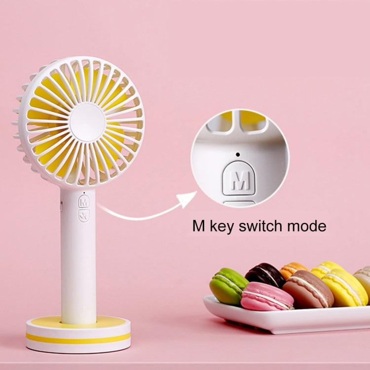 Portable Macaron Mute Handheld Fan 3 Speed USB Charging