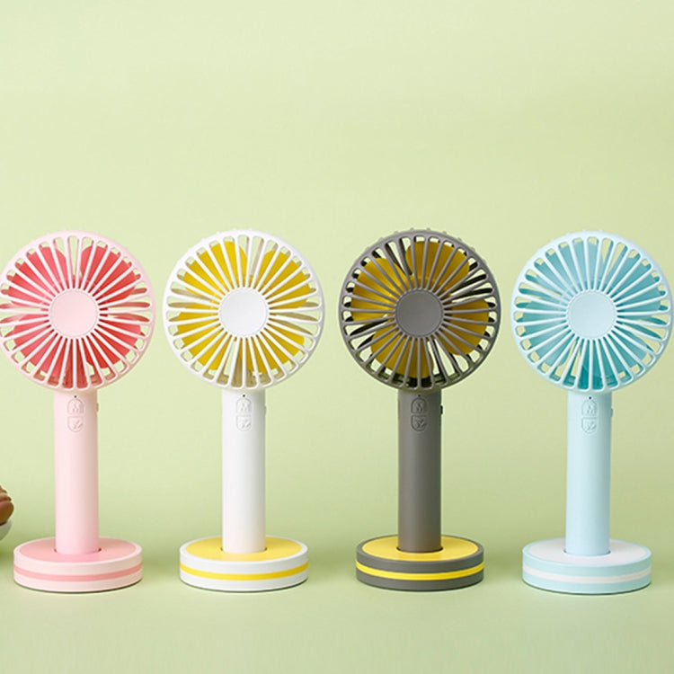Portable Macaron Mute Handheld Fan 3 Speed USB Charging