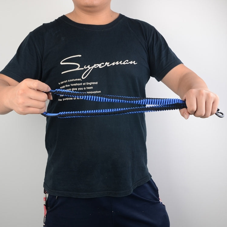 Pet Telescopic Buffer Double Traction Rope Nylon Reflective Braided Rope, Medium, Length: 97cm, Random Color Delivery