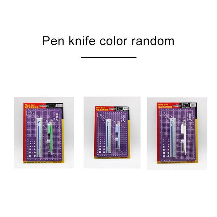 9Sea A5 Cutting Mat Set Cutting Mat & Ruler & Carving Knife