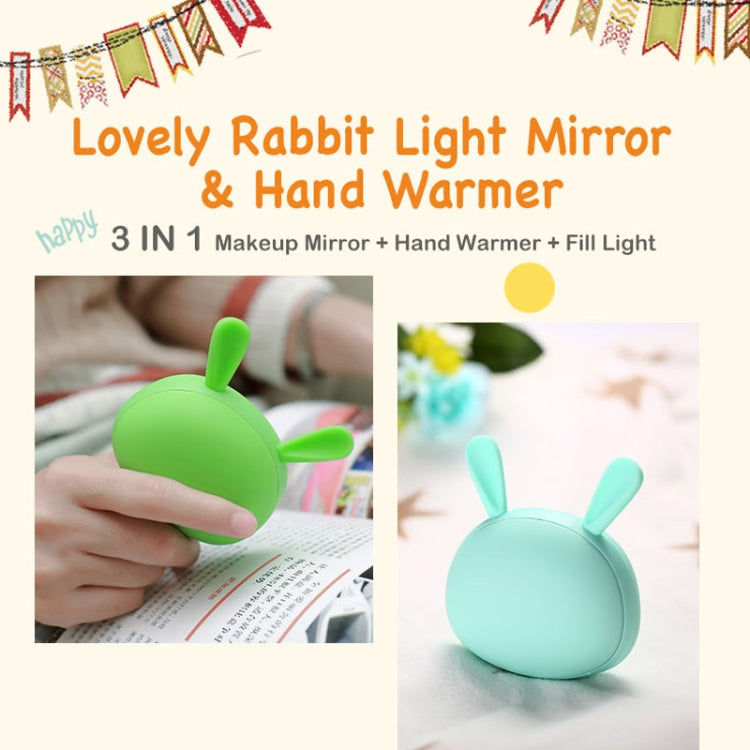 Lovely Rabbit Makeup Mirror & Hand Warmer with Fill Light