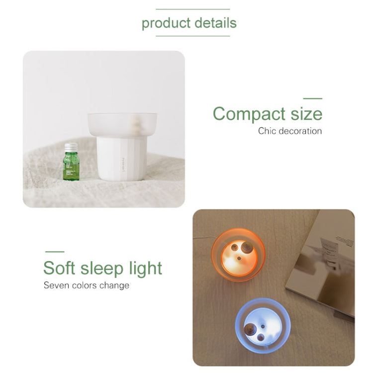 DC 5V 1A Columnar Household Quiet Fog Volume Desktop Air Humidifier Aromatherapy Machine with Colorful Lights, Capacity: 200mL