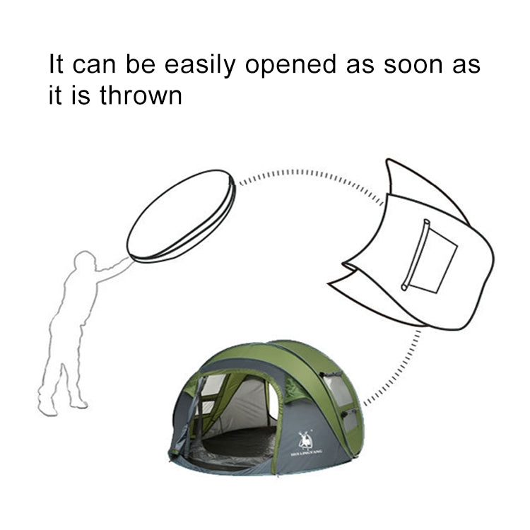 HUILINGYANG Outdoor Camping Automatic Tent 2-3 People Quickly Open Tent, Size: 280x200x120cm(Green)