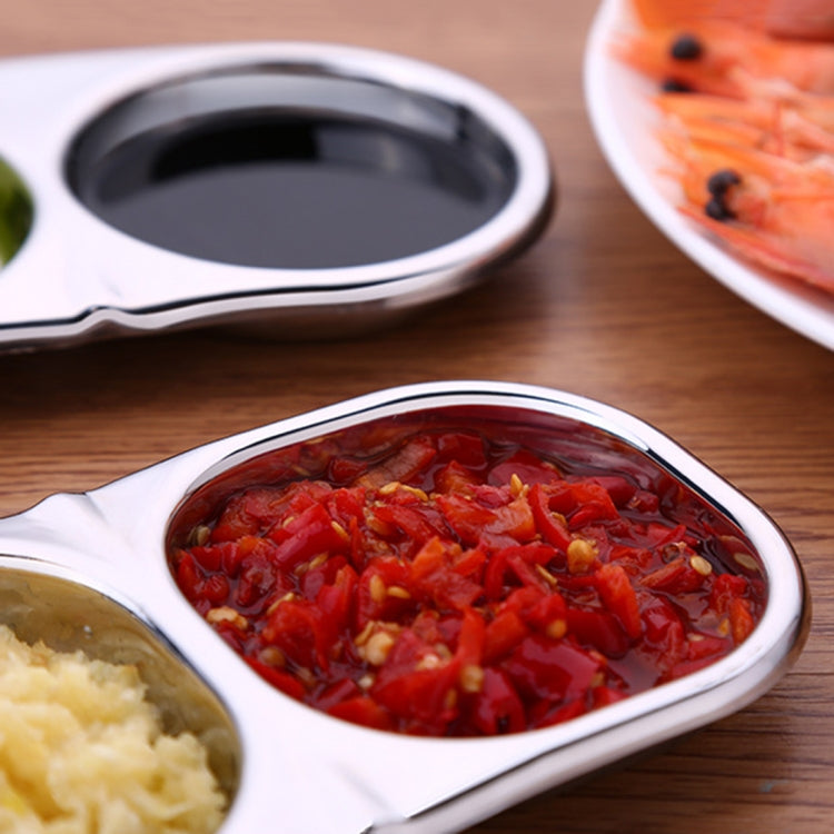 Creative Stainless Steel Kitchen Lattice Seasoning Small Dish,