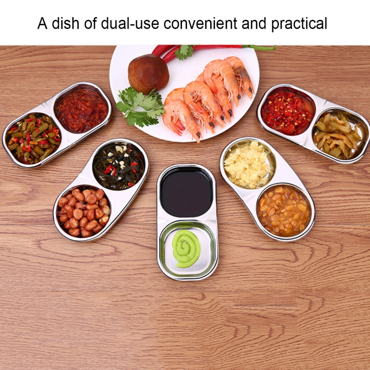 Creative Stainless Steel Kitchen Lattice Seasoning Small Dish,