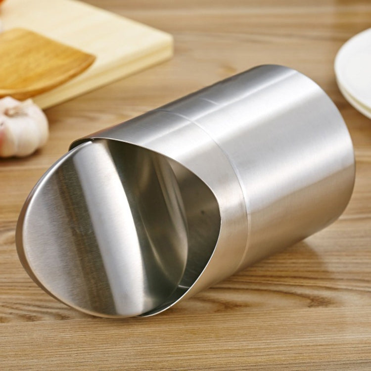 Mini Stainless Steel Rubbish Bin Swing Bucket Desktop Garbage Waste Container, Diameter: 12cm