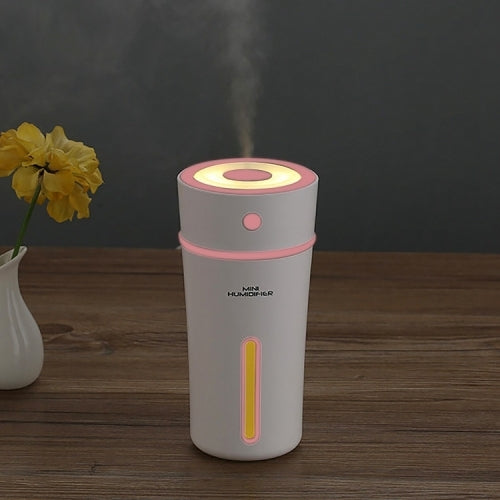 300ML Mini Portable Cup Shape USB LED Night Light Ultrasonic Humidification Air Humidifier for Home / Office / Car