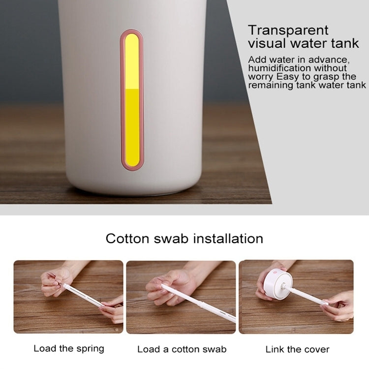 300ML Mini Portable Cup Shape USB LED Night Light Ultrasonic Humidification Air Humidifier for Home / Office / Car