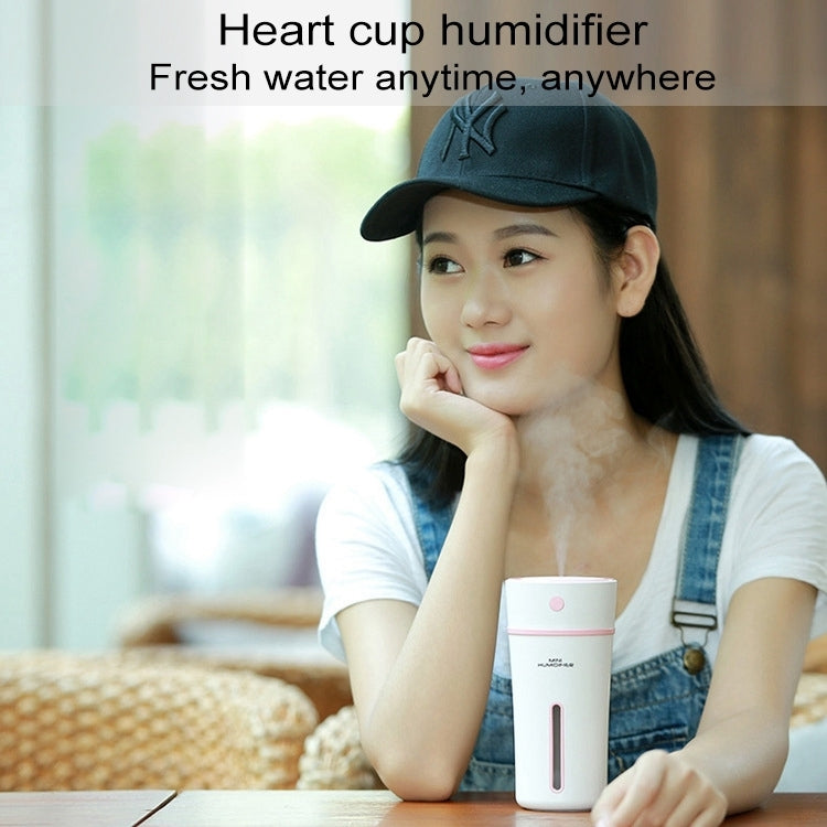 300ML Mini Portable Cup Shape USB LED Night Light Ultrasonic Humidification Air Humidifier for Home / Office / Car
