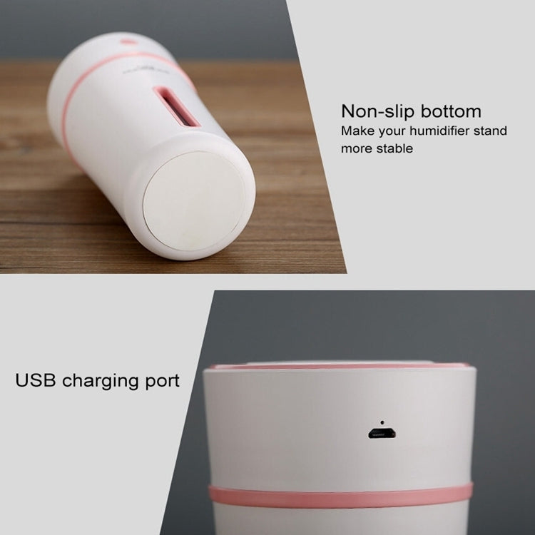300ML Mini Portable Cup Shape USB LED Night Light Ultrasonic Humidification Air Humidifier for Home / Office / Car