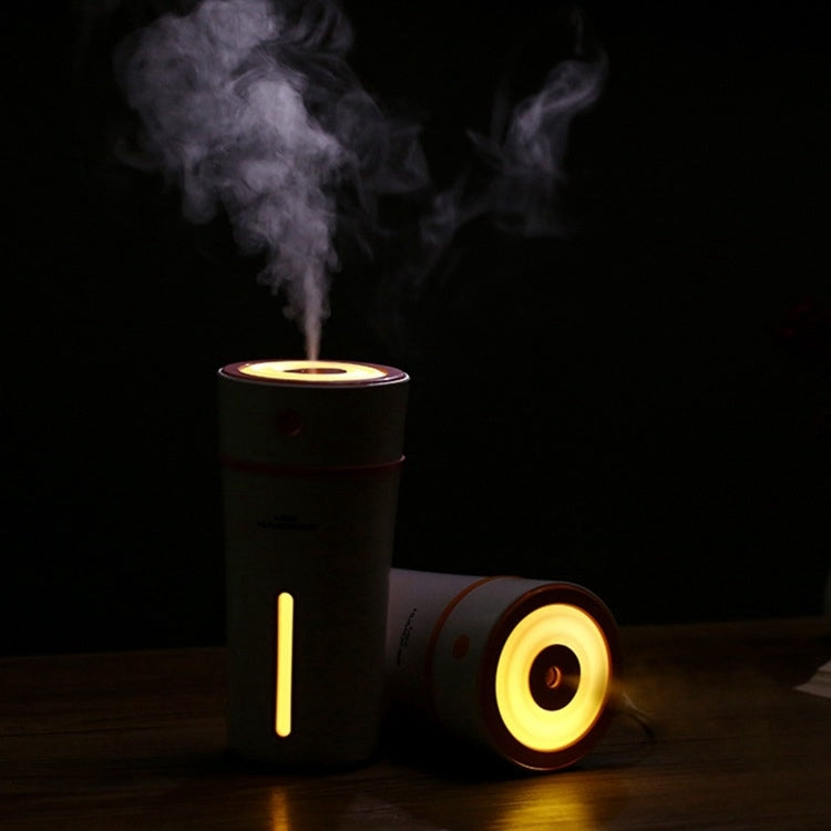 300ML Mini Portable Cup Shape USB LED Night Light Ultrasonic Humidification Air Humidifier for Home / Office / Car