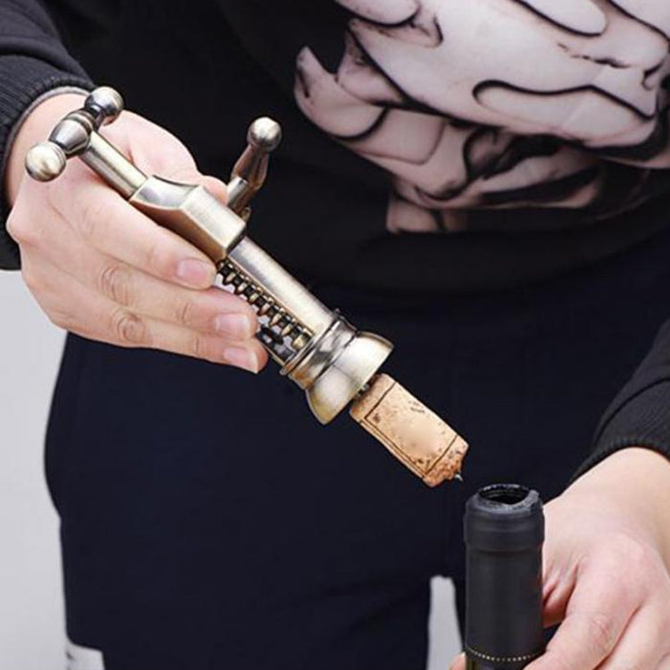 Retro Zinc Alloy Wine Bottle Corkscrew Opener Kitchen Bar Tool