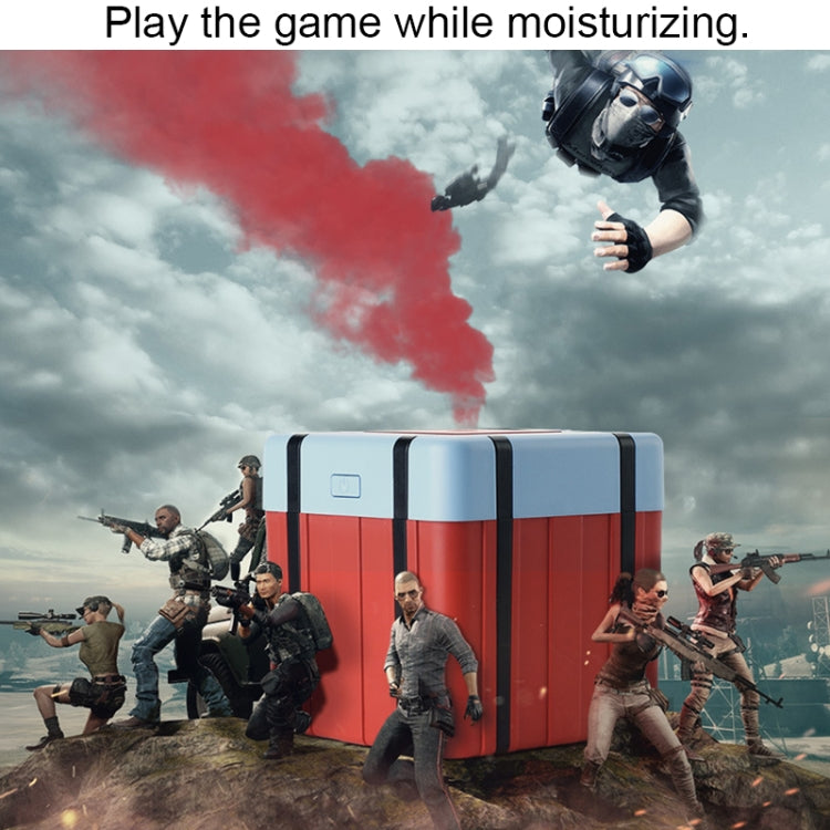 ML-KT 1.5W DC 5V Airdrop Box Shape Mini USB Ultrasonic Household Office Desktop Humidifier Automatic Alcohol Sprayer(Red)