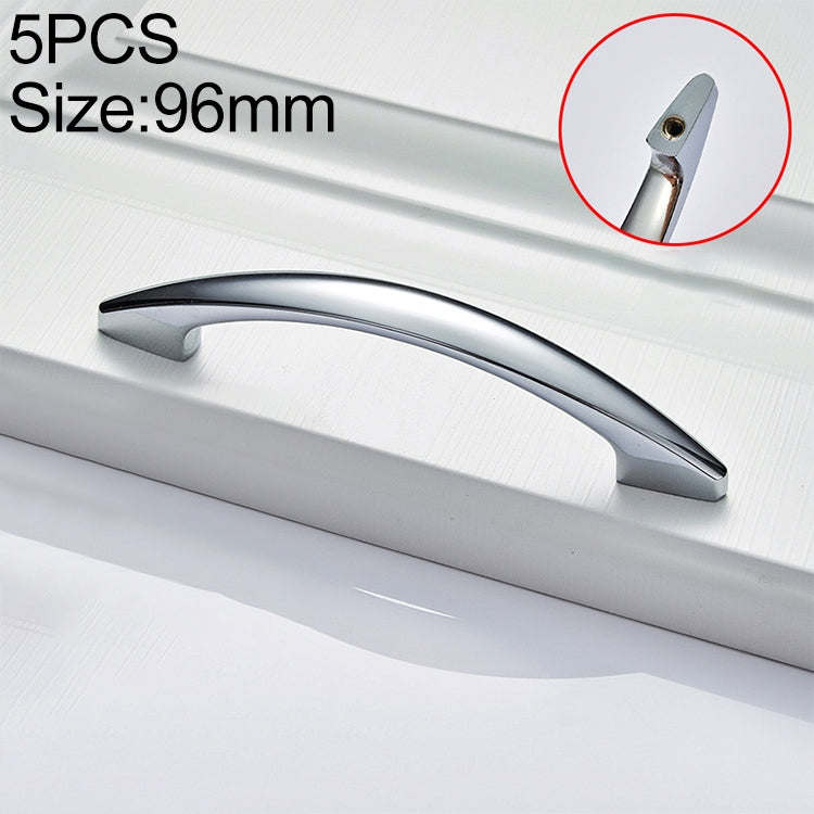 5 PCS 4027-96 Bright Chrome Drawer Cabinet Door Modern Simple American Style Handle