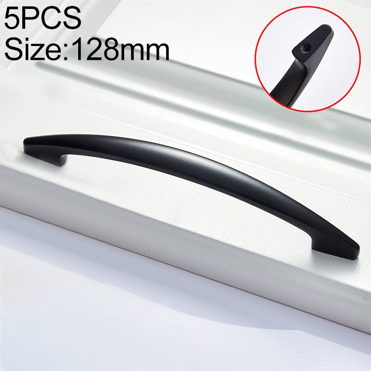 5 PCS 4027-128 Sub Black Drawer Cabinet Door Modern Simple American Style Handle