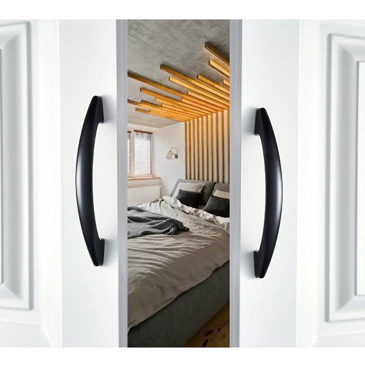 5 PCS 4027-128 Sub Black Drawer Cabinet Door Modern Simple American Style Handle