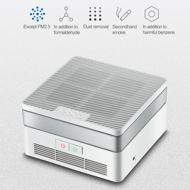 Nobico J012 Desktop Car Air Purifier for Household Use in Addition to Formaldehyde Smog(White)