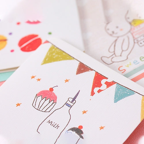 50 PCS Creative Cartoon Festival Blessing Universal Greeting Cards, Random Style Delivery