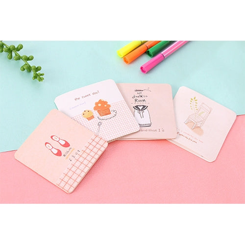 50 PCS Creative Cartoon Festival Blessing Universal Greeting Cards, Random Style Delivery