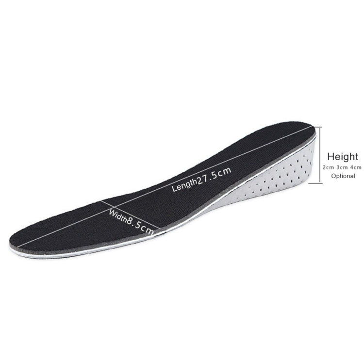 1 Pair EVA Breathable Insert Shoes Height Increase Insoles, Height: 2cm