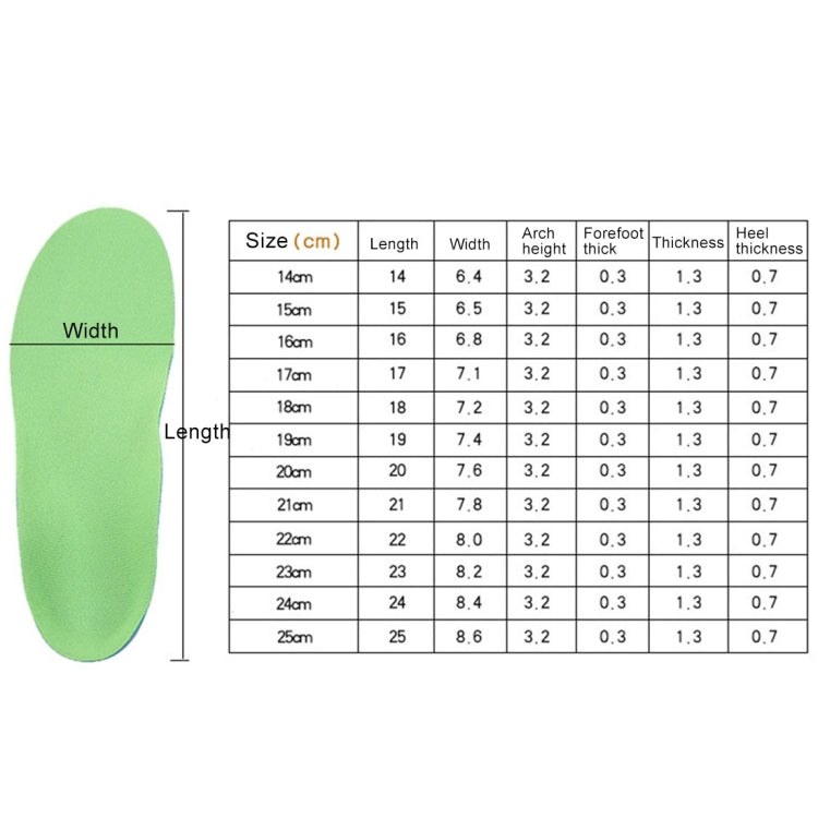 Children PU XO Leg Corrective Insole, Size: 14cm