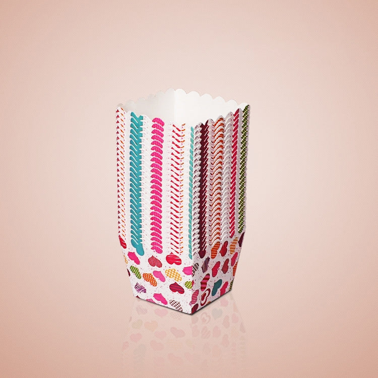 2400 PCS Square Lamination Cake Cup Muffin Cases Chocolate Cupcake Liner Baking Cup, Size: 6 x 5 x 5cm, Random Color Delivery