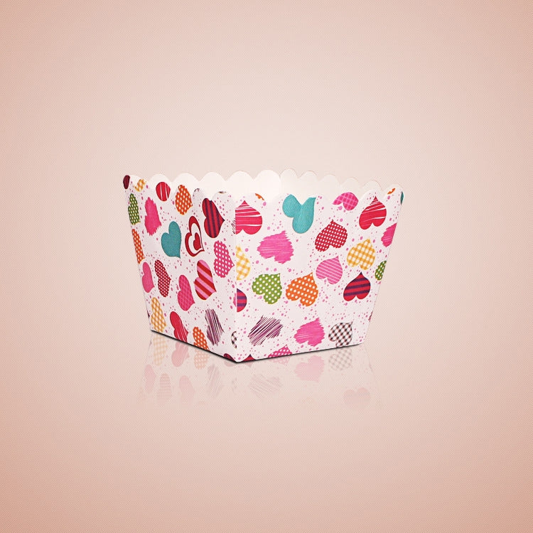 2400 PCS Square Lamination Cake Cup Muffin Cases Chocolate Cupcake Liner Baking Cup, Size: 6 x 5 x 5cm, Random Color Delivery