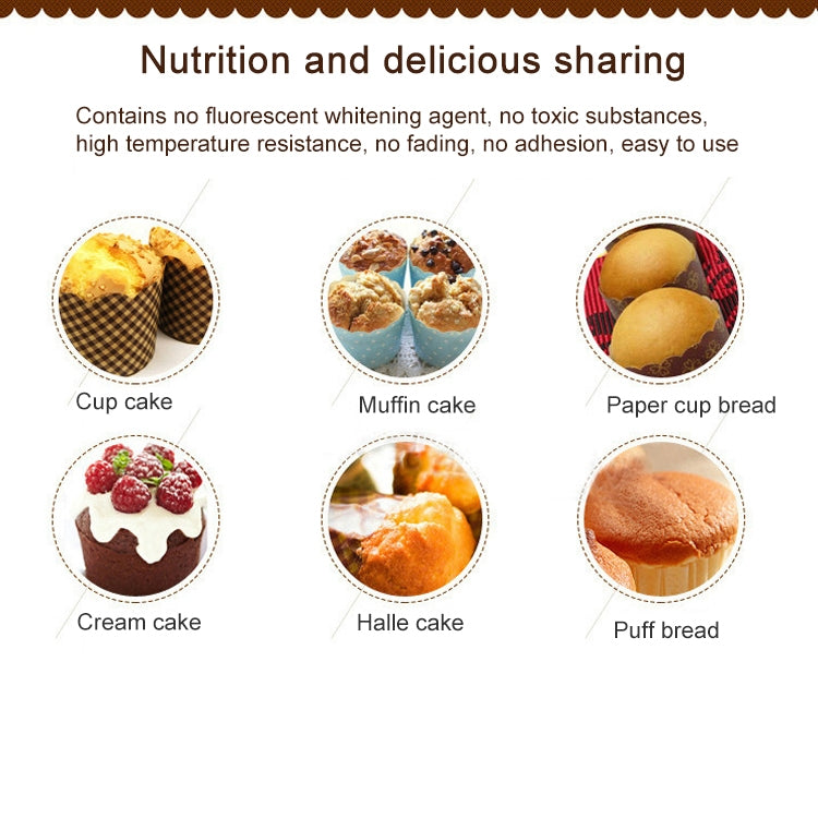 2400 PCS Square Lamination Cake Cup Muffin Cases Chocolate Cupcake Liner Baking Cup, Size: 6 x 5 x 5cm, Random Color Delivery