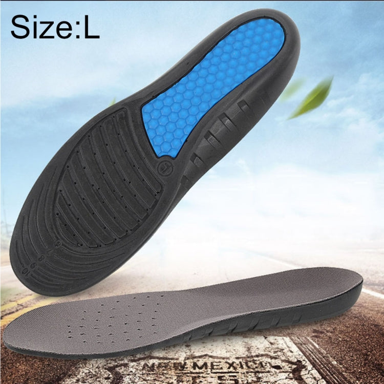 1 Pair PU Stretch Breathable Shock Resistance Sneaker Insoles, Size: L