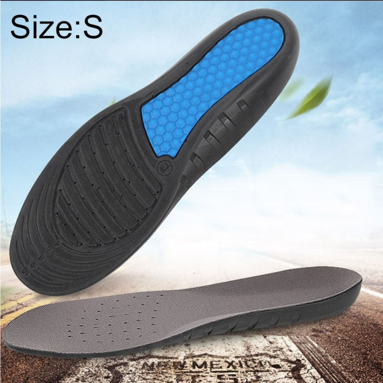 1 Pair PU Stretch Breathable Shock Resistance Sneaker Insoles, Size: S
