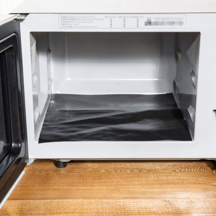 2 PCS Microwave Oven Heat Resistant Fiberglass Cuttable Anti-fouling Mats, Size: 30x30cm(Black)