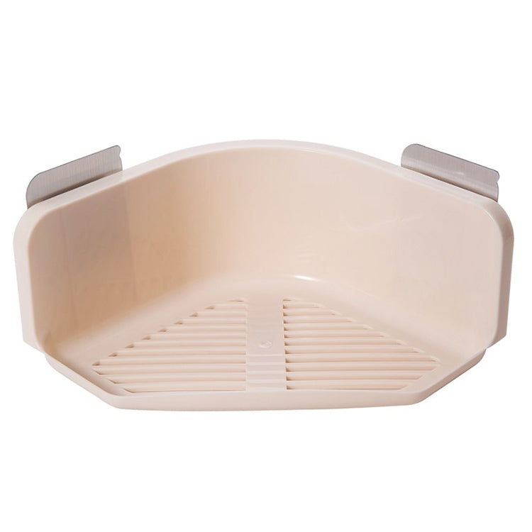 3 Sets Bathroom Kitchen Corner Wall Hanging Storage Shelf(Beige)